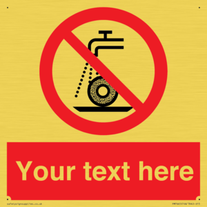 Custom prohibition Do not use for wet grinding